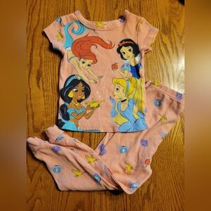 (4/$15) Disney princess pajama set